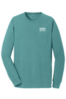 Unisex - Port & Company Beach Wash Garment-Dye Long Sleeve Pocket Tee